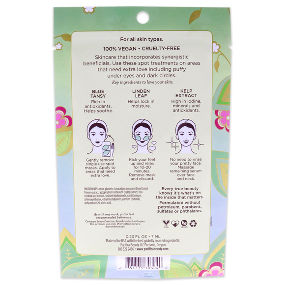 Leave Pretty Anti-Puff Eye Patches by Pacifica for Unisex - 1 Pair Mask - Picture 2 of 3